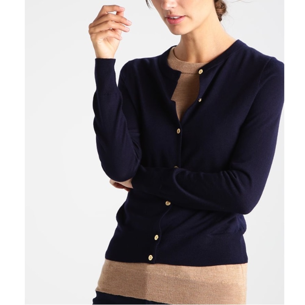 J. Crew Navy Merino Wool Jackie Cardigan Twin Set